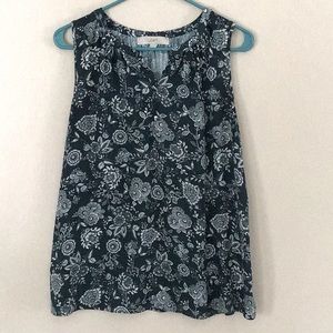 Loft floral blouse tank Size Small